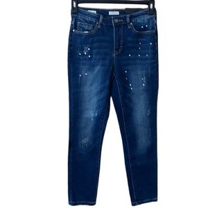 NWT Tribal Favorite Ankle Jegging Jeans Unique, 4, Paint Splatter Distressed